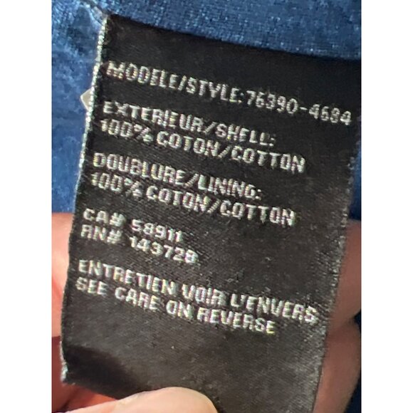 Tribal Jeans Long Button Front Quilted Jacket Barn Coat Fisherman Cottage Gorp S - Picture 5 of 7